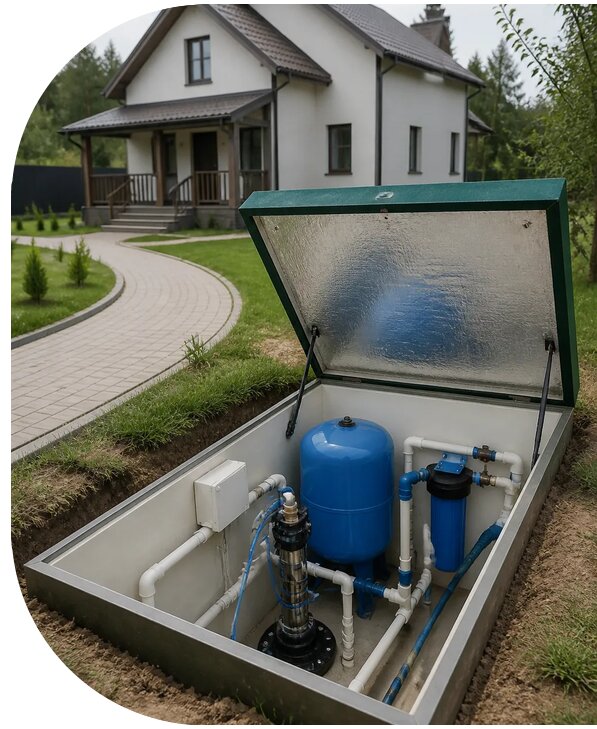 Автономное водоснабжение дома в Приморско-Ахтарске от 152070 р. | АПаруса-Прр